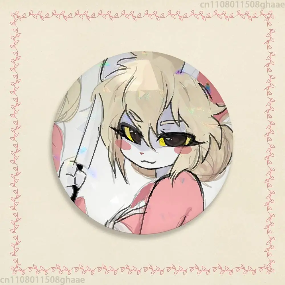 terrible mouse lorna  58mm Badge Brooches on Backpack Clothes Handmade Round Enamel Pins for Jewelry