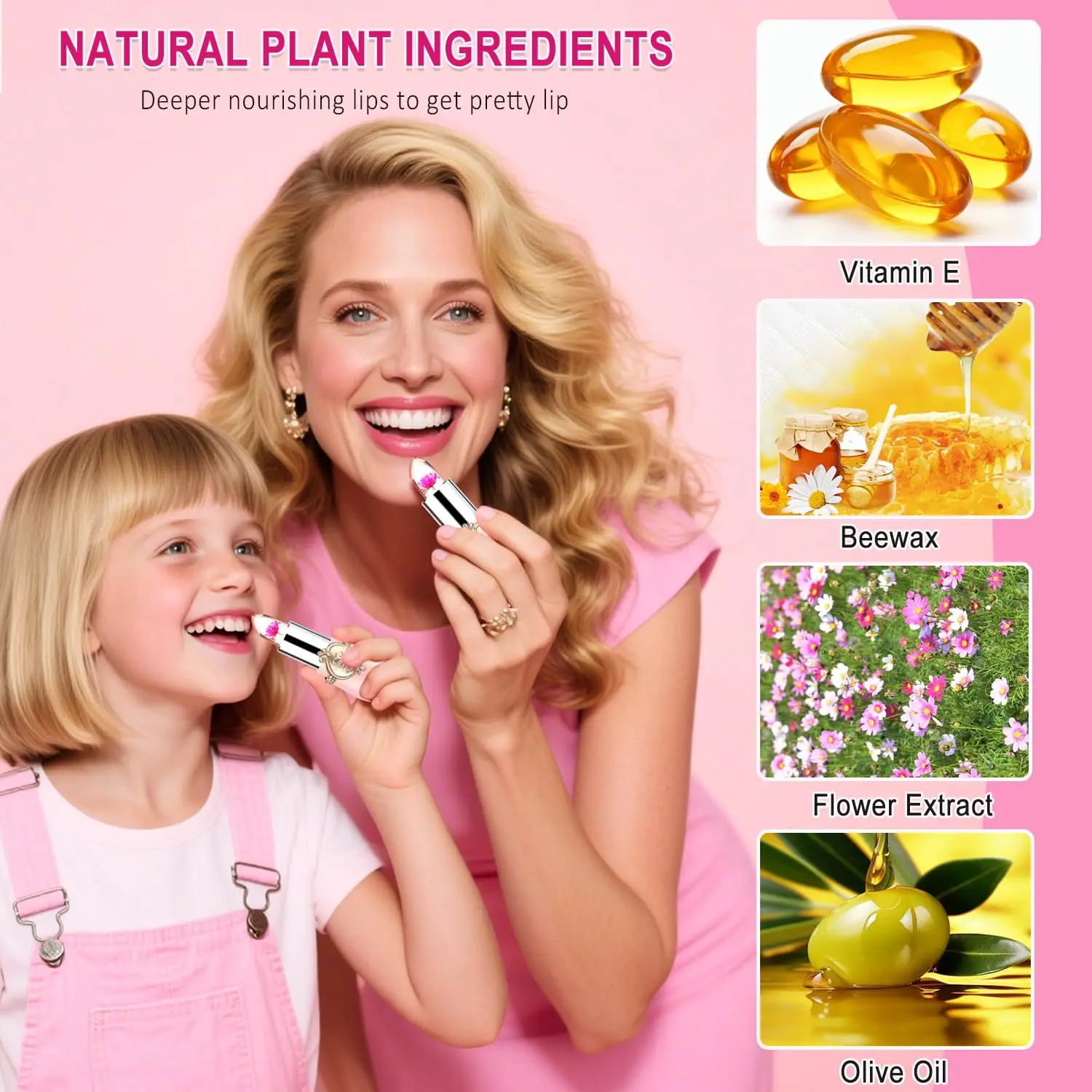 6-delige Flower Jelly Lipstick Set Temperatuurverandering Moisturizer Blijvende Voedzaam Shimmer Lippenbalsem Magische Kleurverandering Lipgloss