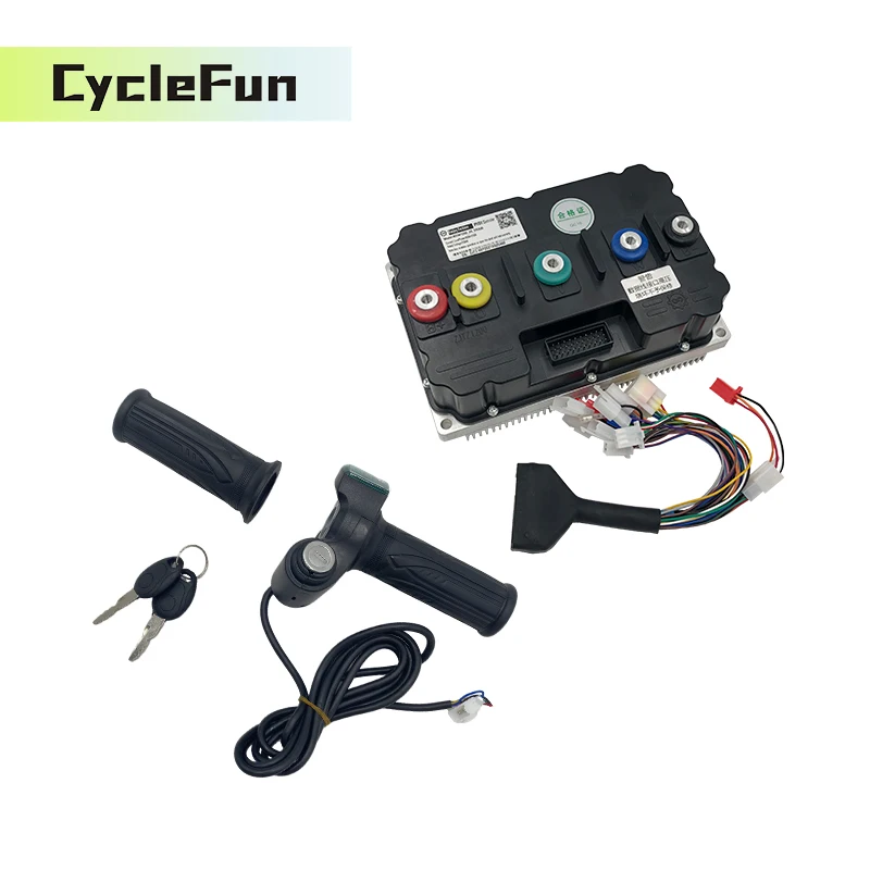 

FarDriver ND721200 DC 600A Phase 1200A 72V Controller with Bluetooth and Twist Throttle with key Scooter Motor Accessories