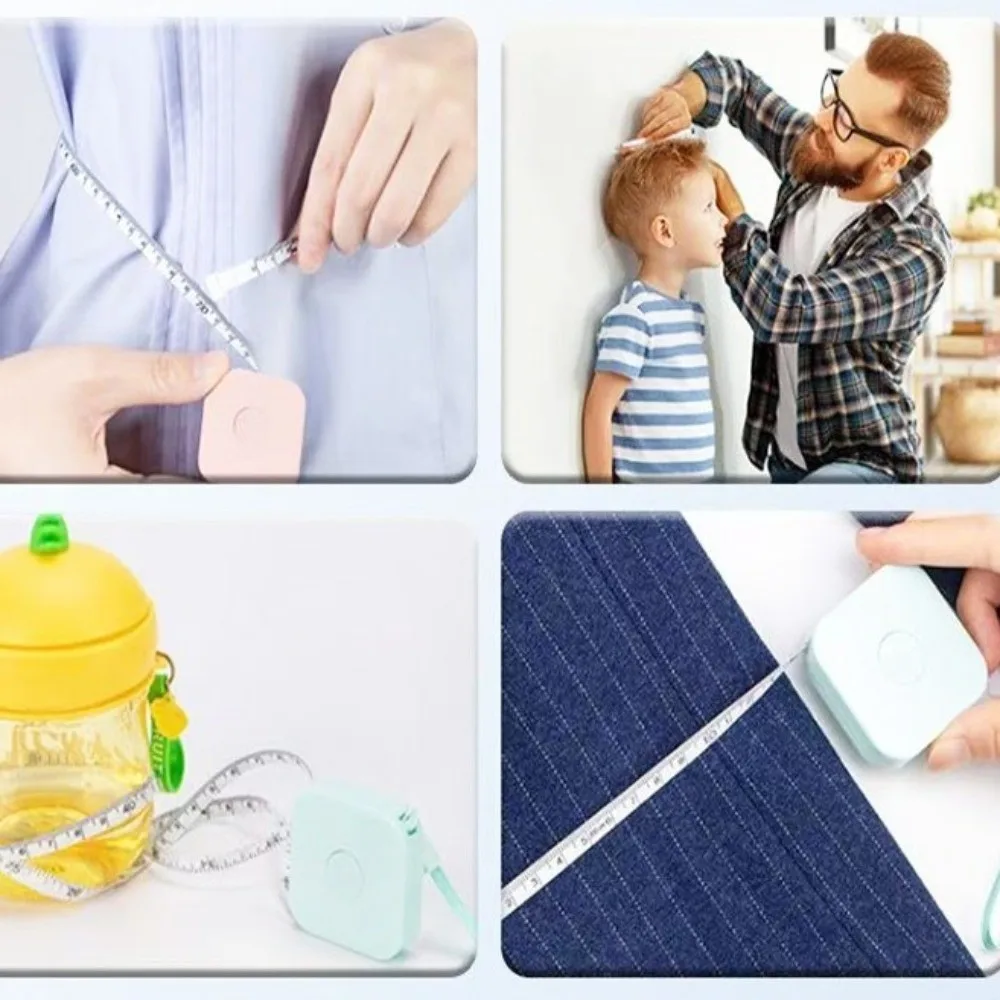 Dual Sided Scale Sewing Tape Measure Retractable Design CM/Inch Scale Body Measurement Tape Flexible Material