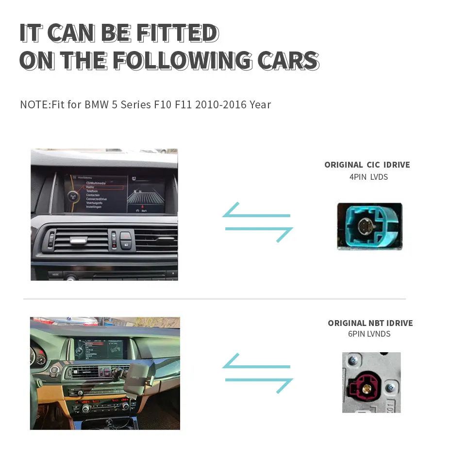 12.3 "أندرويد 12 سيارة مشغل وسائط متعددة لسيارات BMW 5 Series F10 F11 F18 4G SIM واي فاي Carplay أندرويد راديو تلقائي GPS 2Din Headunit