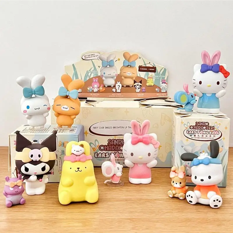 

Sanrio Kawaii Мультфильм Cinnamoroll Pompompurin почтовый Kuromi моя мелодия милый теплый галстук серия ушей аниме плюшевые игрушки для девочек подарок