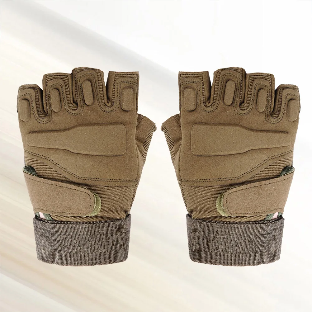 

Fleece Gloves Fashion Half Finger Bike Cycling Shockproof Breathable Outdoor Fitness