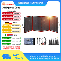 Dokio Flexible Foldable 200W(50Wx4) Mono Solar Panel High Power Portable Solar Panel For RV&Boat&Travel Solar Panel China