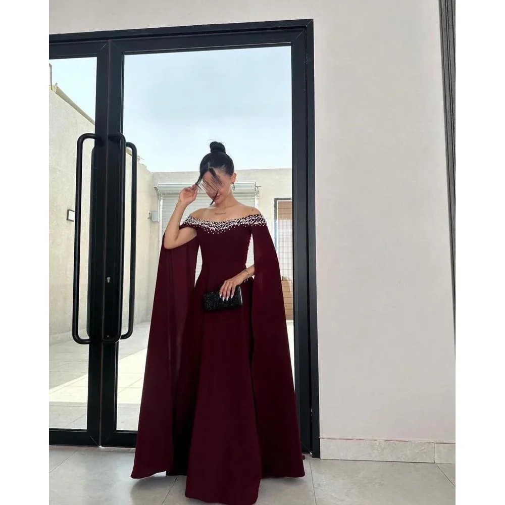 

Customized Elegant Mermaid Evening Dresses for Women Off Shoulder Floor-Length Prom Formal Wedding Guest Special Events Gala