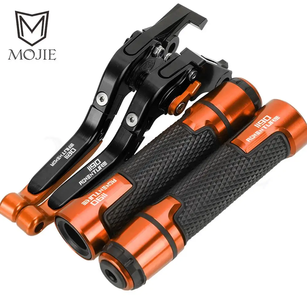 

Motorcycle Folding Adjustable Brake Clutch Levers For 1190ADVENTURE 1190 AdventuRe 2013-2016 2015 2014 Handlebar Hand Grips ends