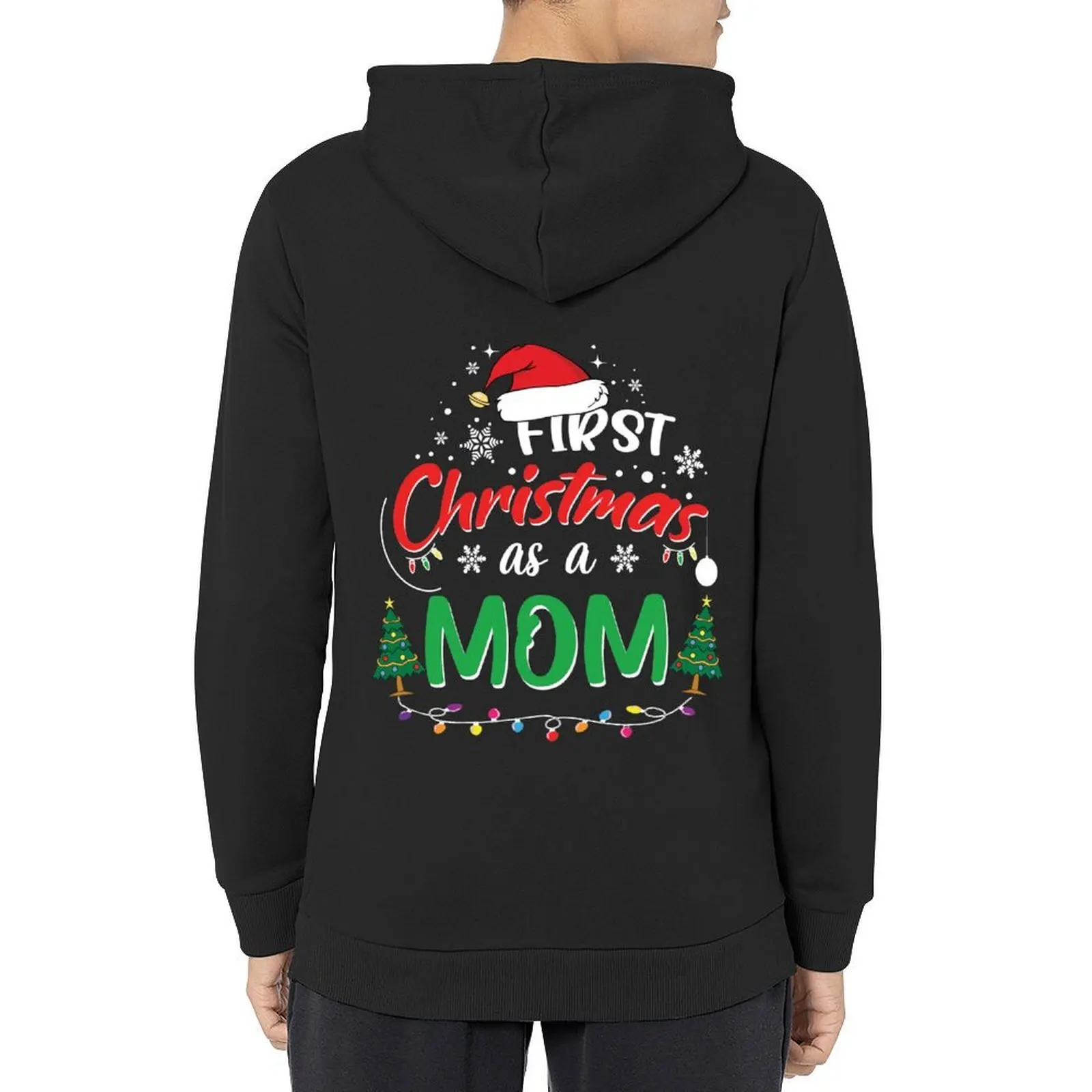 

First Christmas As A Mom Funny 1st Christmas Gifts for New Mom Mommy Moms Hoodie fashion men men's clothes oversized hoodie