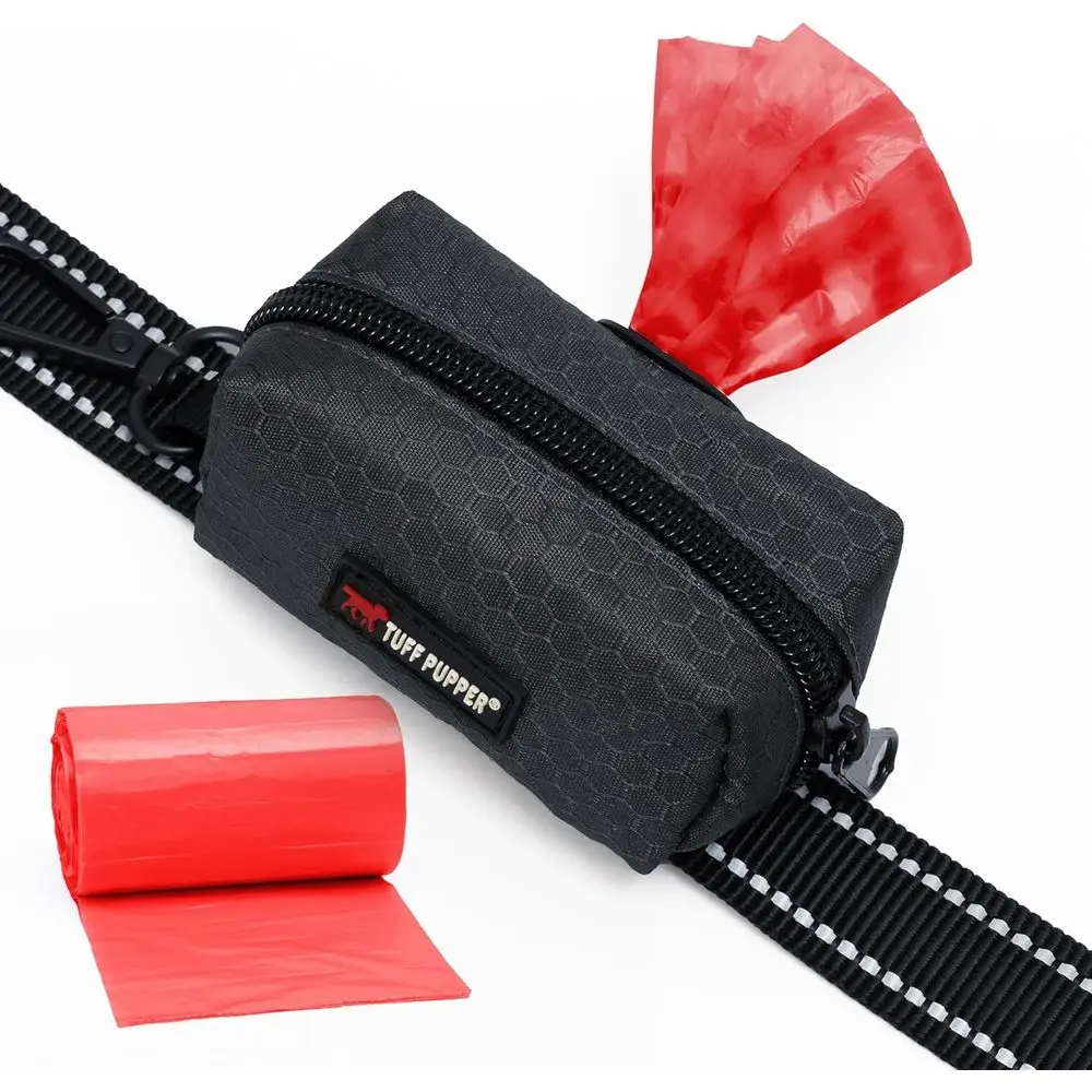 

Universal Dog Leash-Mounted Poop Bag Dispenser with Rust-Resistant Clip, Waterproof, Lightweight, Includes 2 Rolls of Leak-Proof