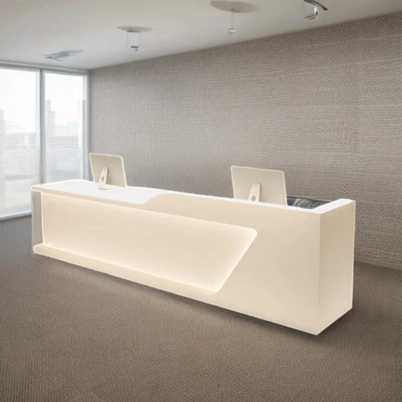 

Lectern Simple Help Desk Spa Reception Furniture Bar Counter For Beauty Salon Aesthetic Customer Center Recepcja Modern Table