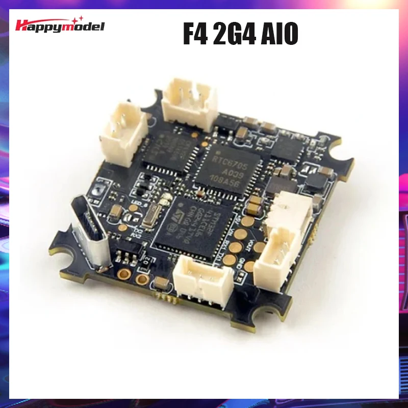 Happymodel Elrs F4 2g4 Aio 5in1 Flight Controller SPI 2.4GHz ExpressLRS Receiver 5.8G VTX For Tiny whoop Freestyle Drone Parts