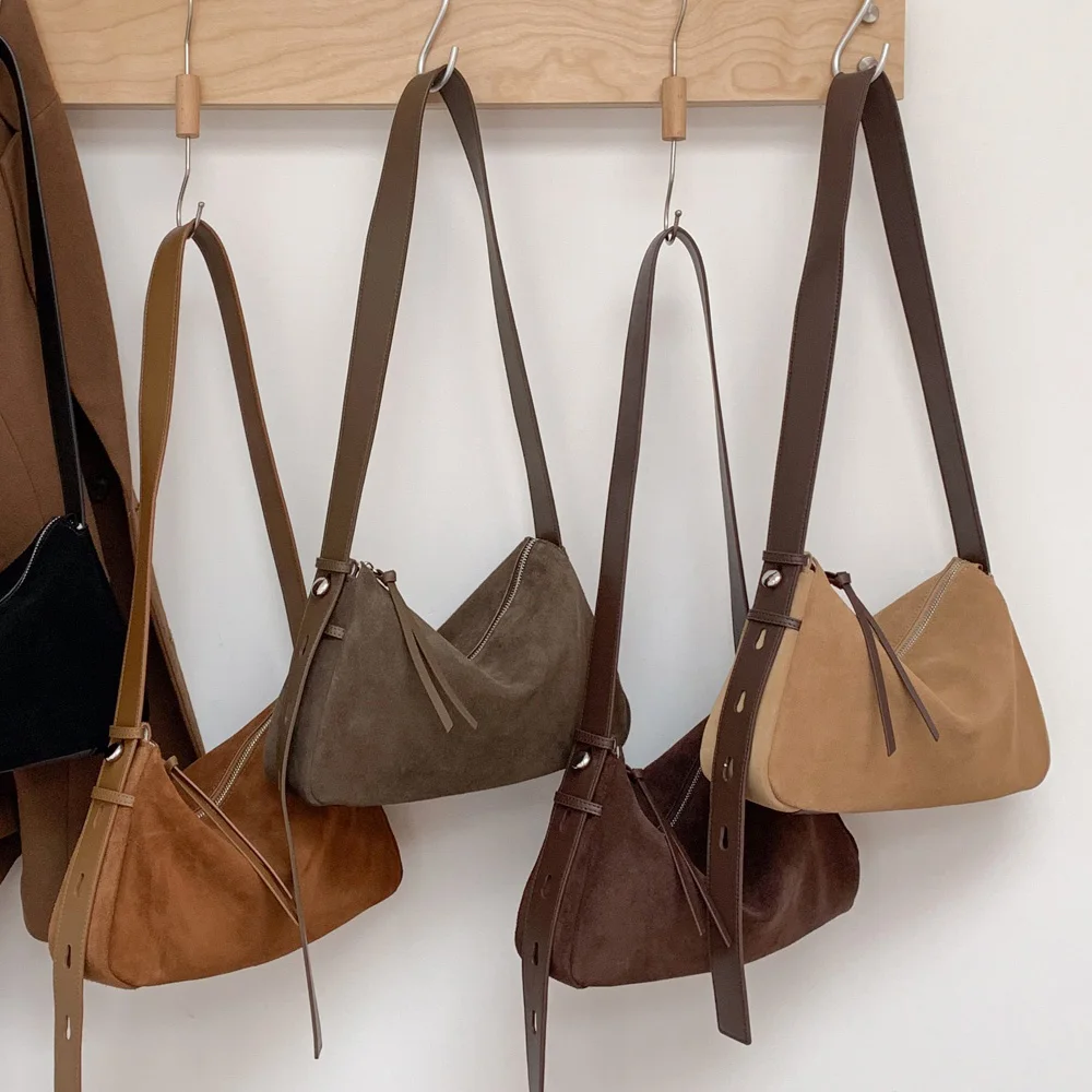 

Женская сумка через плечо из натуральной замши и коровьей кожи, роскошный дизайнерский бренд ladeis, сумки с широкими бретелями из воловьей кожи