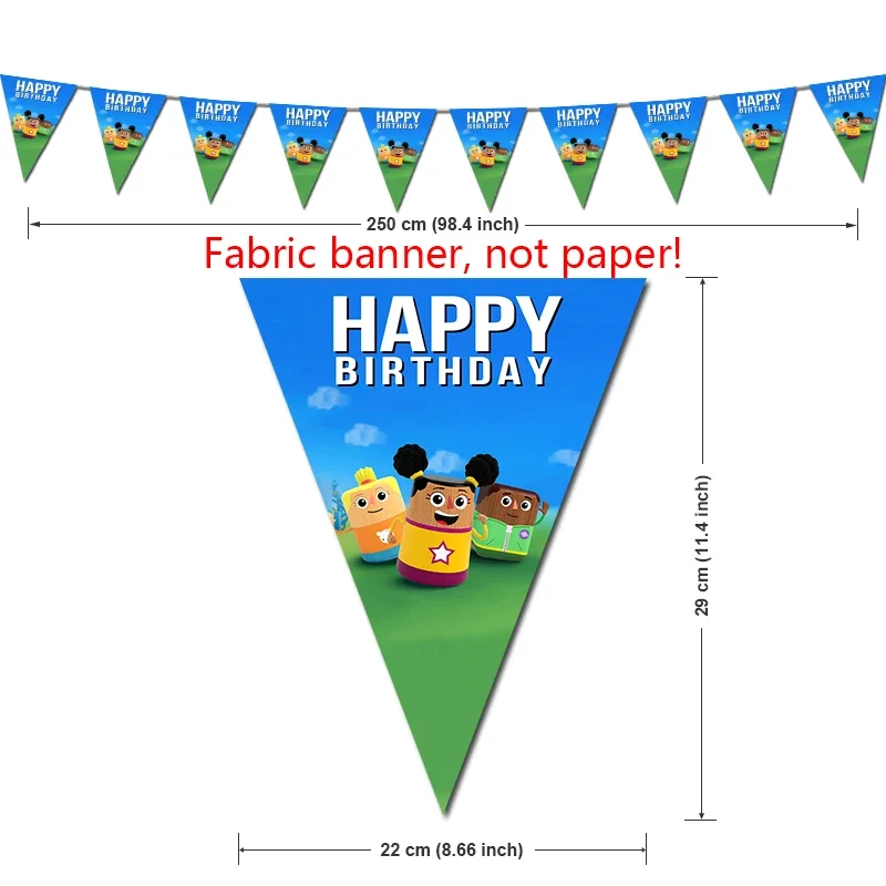 Bea's Block Birthday Party Decorations Baby Teaching Theme Supplys Banner Cups Plates