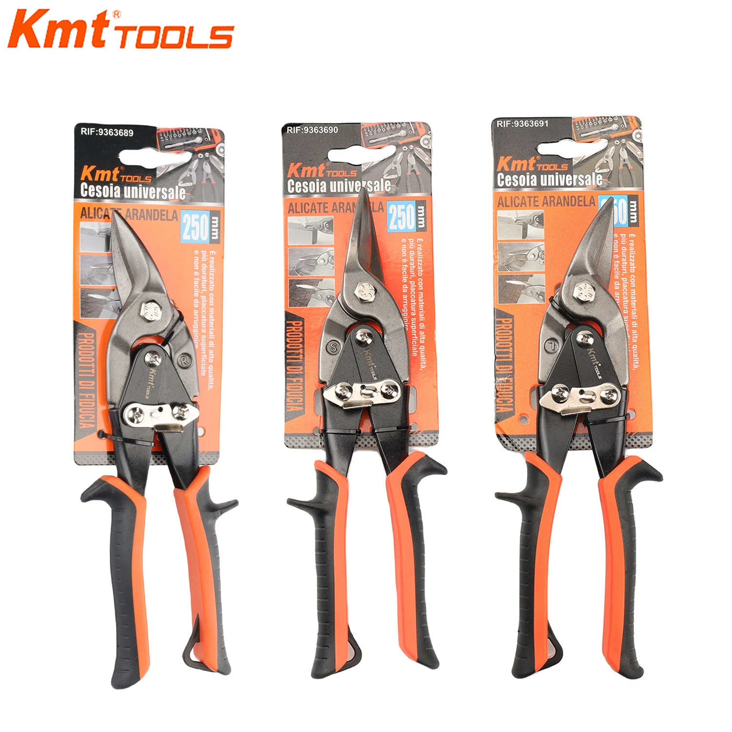 KMT  10inch Tin Snips Set,Metal  Cutting Shears Snips, Made of Chrome Vanadium Steel ,Cutting Steel, Iron Plate