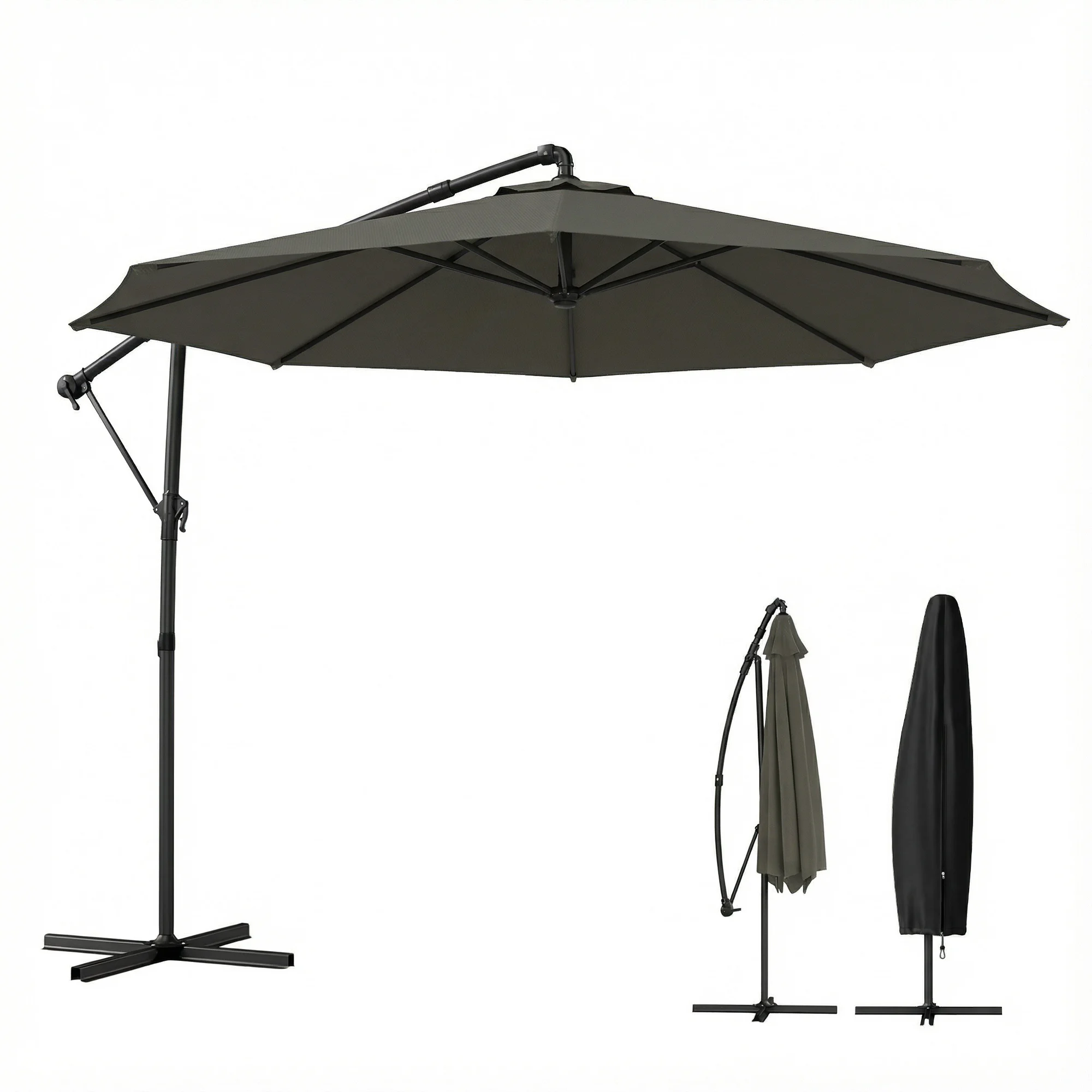 

Patio Umbrella with Protective Cover, Waterproof Outdoor Umbrella for Garden, Patio and Table Use