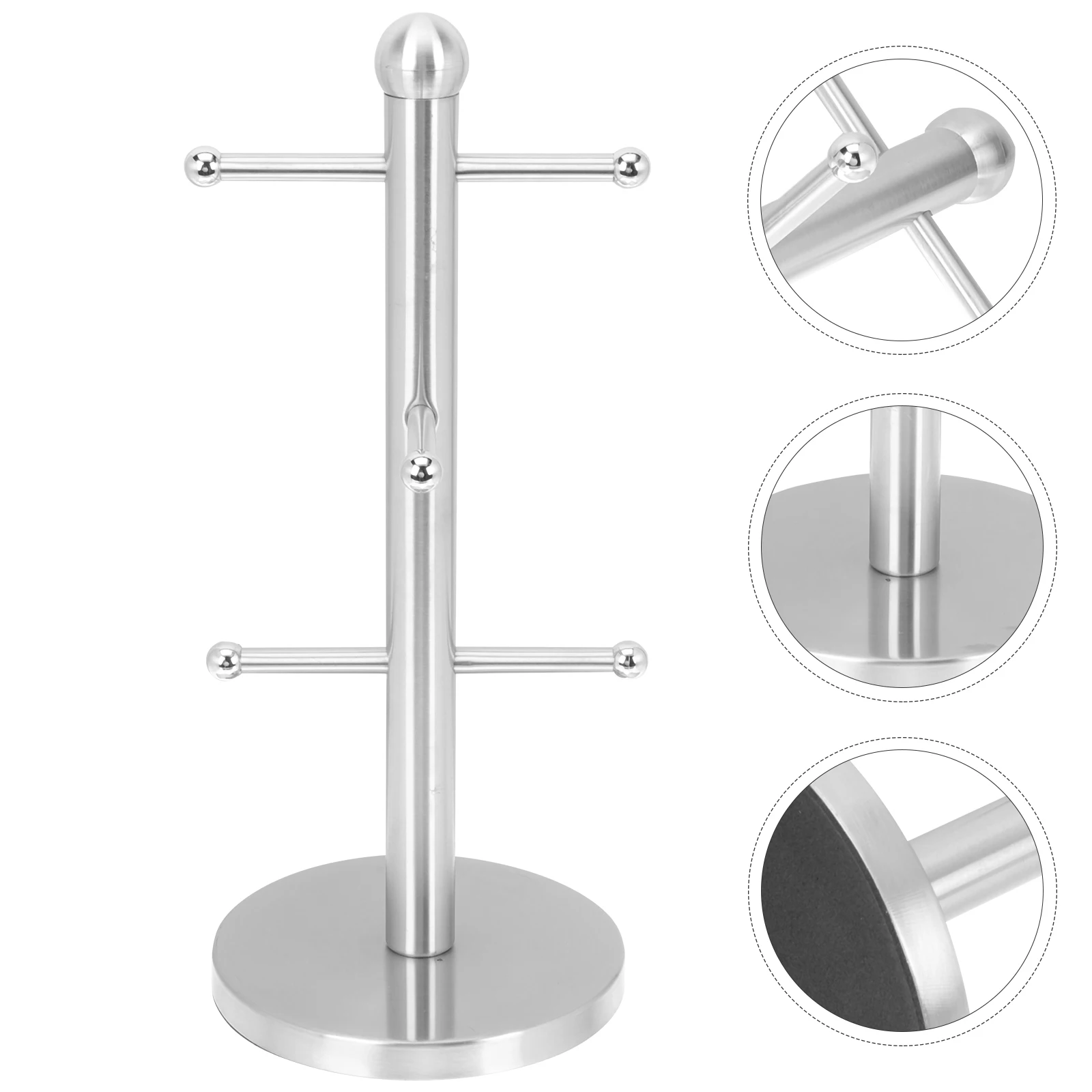

Tree-shaped Cup Holder Coffee Mug for Counter Stand Tea Storage Rack Countertop Stainless Steel