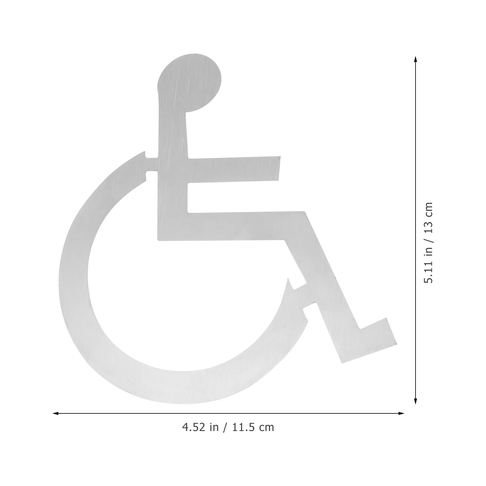 Schild für Behinderte, Rollstuhl, leichtes Rollstuhl-Schild für Behinderte, Metall-Toilettentür-Zubehör für öffentliche Bereiche, Aufzug, Toilette
