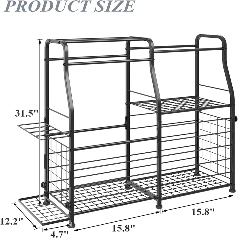 Portaoggetti per palline Sistema organizzatore per garage Palloni da basket per interni ed esterni Palloni da calcio Pallavolo Garage Organizzatore di attrezzature sportive