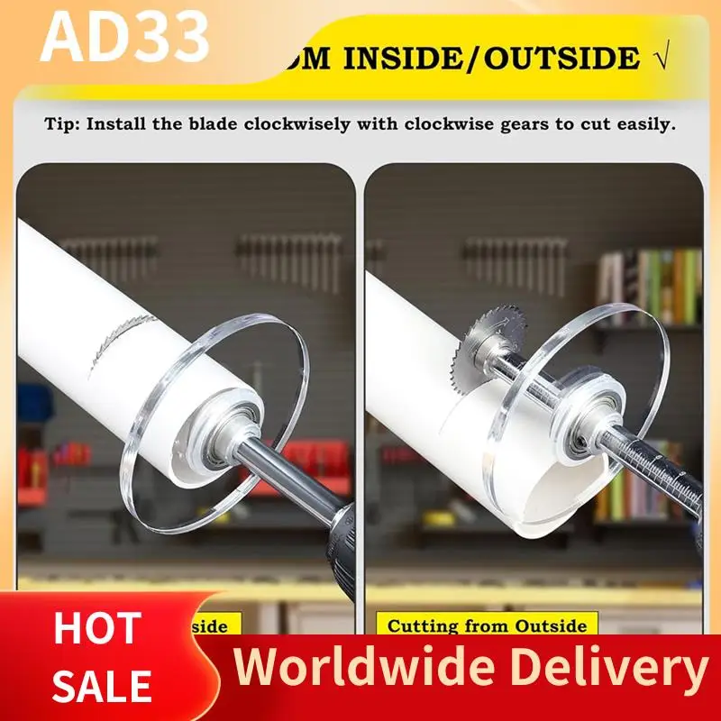 

Top Deals Inside Pipe Cutter For PVC Pipe Cutter Tool, Cutter Tool With 3.15Inch Scale Adjustable , 5Pcs Saw Blades And Hex Shan
