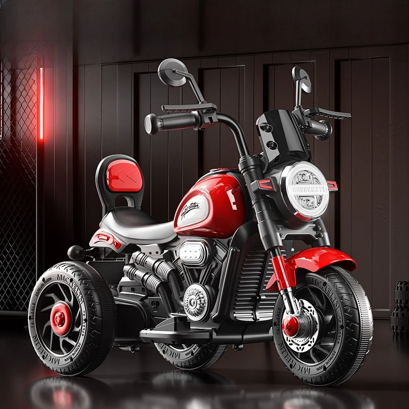 دراجة ثلاثية العجلات بمحرك مزدوج للأطفال لعبة ركوب عمر بطارية ممتدة مع مسند ظهر وتحكم في السرعة للأعمار من 2 إلى 10 سنوات سيارة كهربائية للأطفال