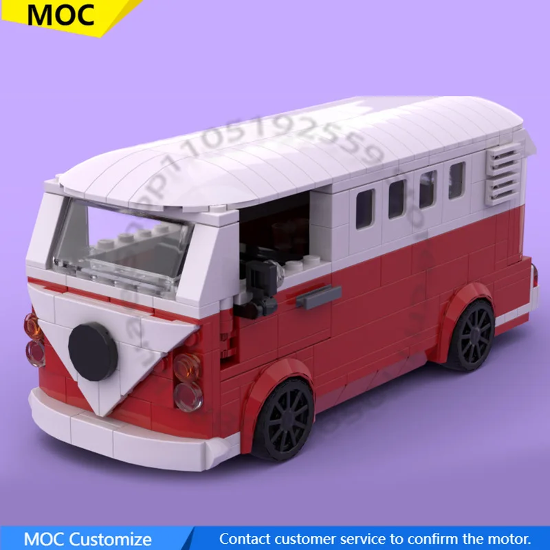 

534 PCS Racing Car Bus 8Wide MOC Customize Modular Building Block Creative Design Model Educational DIY Toy Christmas Gift