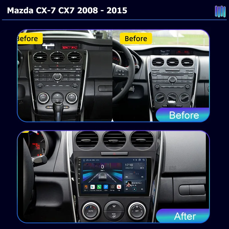 AI VOICE Android Car Radio Multimedia player for Mazda CX-7 CX7 2008 - 2015 GPS Navi Stereo Screen Video Tape Recorder