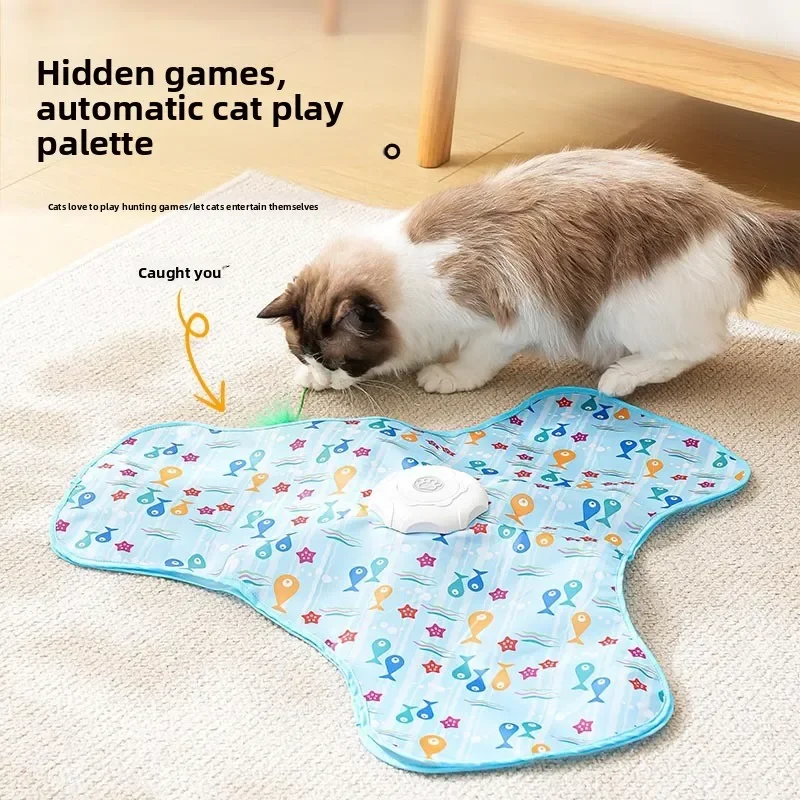 

Interactive Toys,Automatic Toy for Indoor Cats with Moving Feather, Hide and Seek Cat Toy for Hunting Instincts Exercise 2025