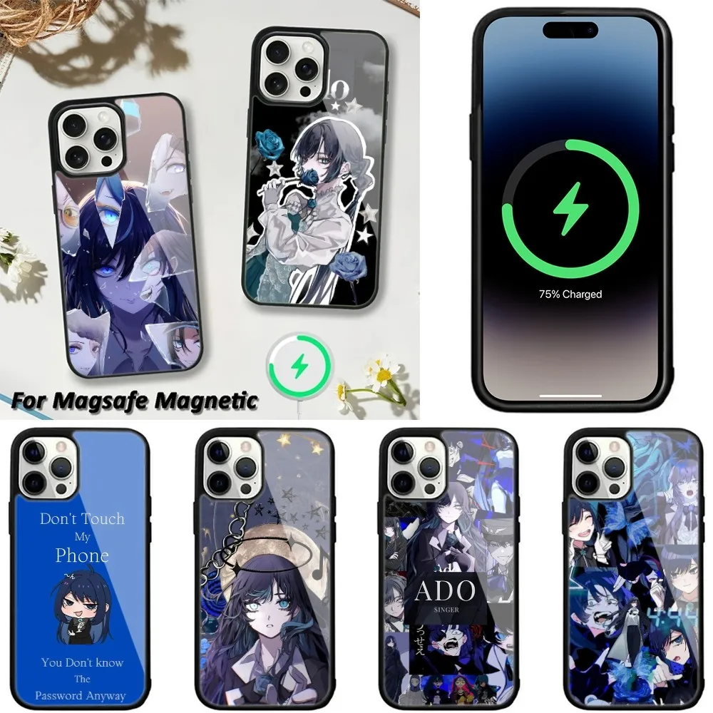 

Ado Japanese Singer Phone Case For iPhone 16,15,14,13,12,11,Plus,Pro,Max,Mini Magsafe Magnetic Wireless Charging