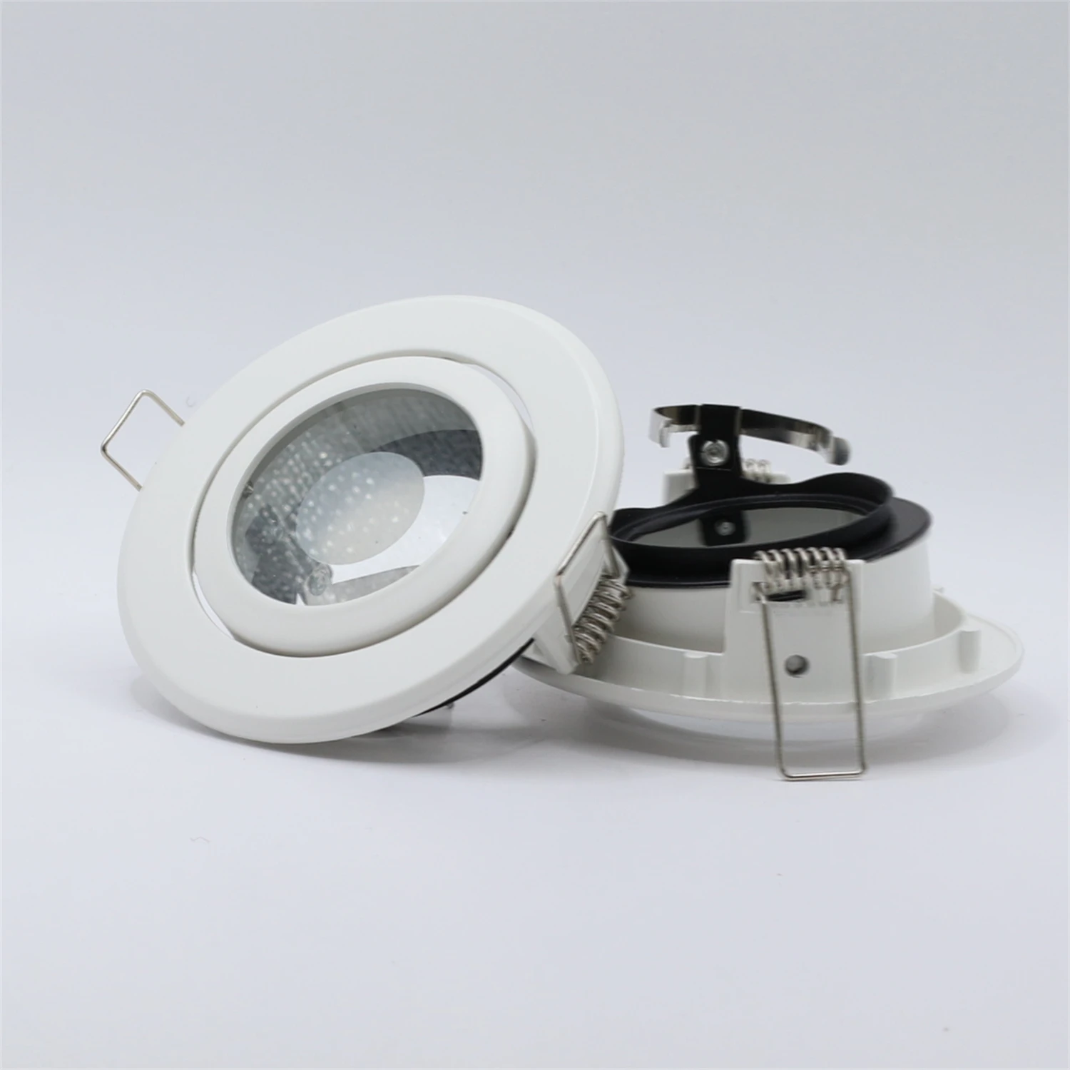 Liga de zinco redonda Downlights embutidos, Focos circulares fixos, LED Fixture Frame, 85mm Cut Hole