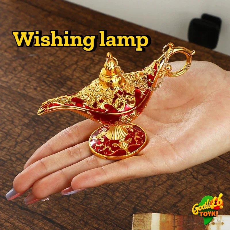 New Retro Magic Legend Aladdin Genie Lamp for Home Wedding Table Decoration Collectible Classic Arabic Costume Props Gift