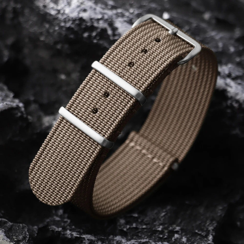 18/19/20/22mm Mattes Schnallenverschluss Hochwertiges Stoff-Uhrenarmband Gewebtes Nylon-Uhrenband Einteiliges Gewebtes Uhrenarmband für Omega für Seiko
