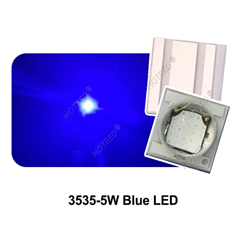 5-10 قطعة 5 واط عالية الطاقة LED مصلحة الارصاد الجوية 3535 السيراميك الأحمر 620nm Blue450nm الأخضر 520nm XPG2 3-3.6 فولت Chip1500mA عالية التوصيل لوحة سيراميك