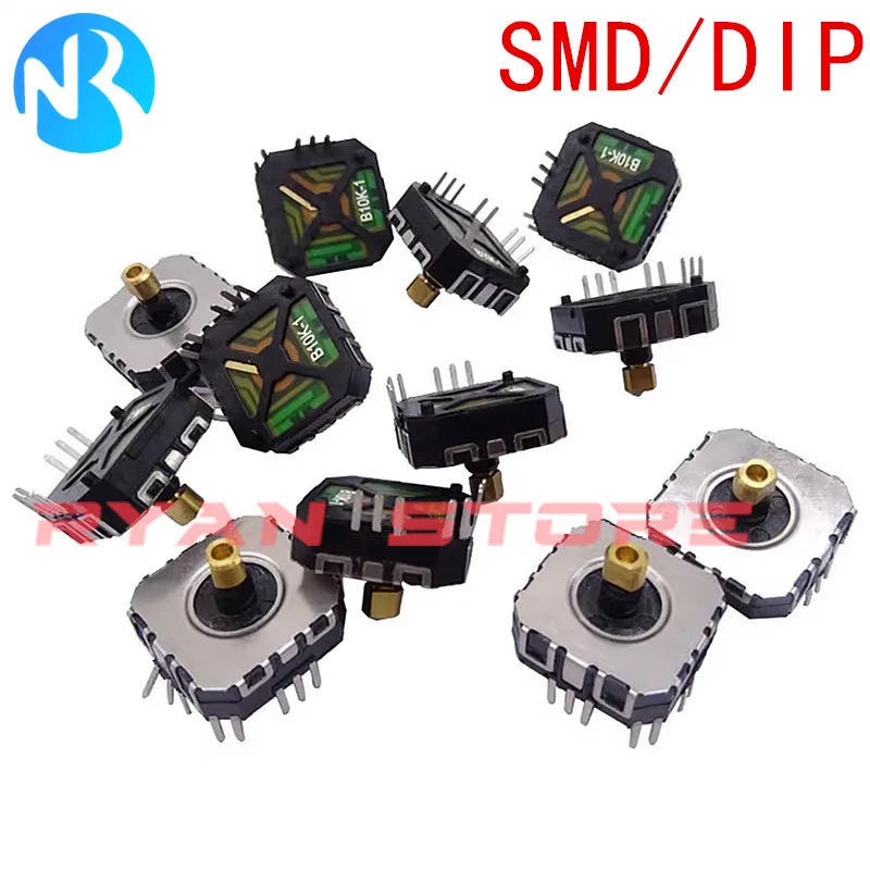 2PCS 100% New FJ08K-S B10K Rocker With Switch SMD DIP Joystick Potentiometer Handheld Game Console PSP FJ08K B10K-1 8Pin 6Pin