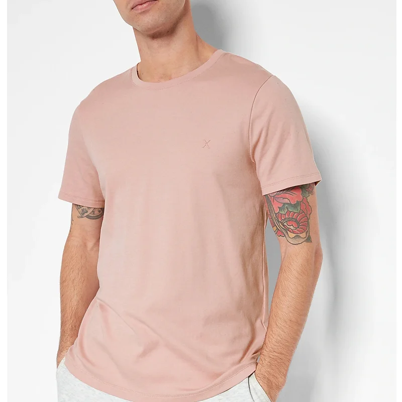 

100% Cotton Men's T-Shirts Fashion Tee Summer O-neck Pure Color Casual Short-sleeved printed logo t-shirt