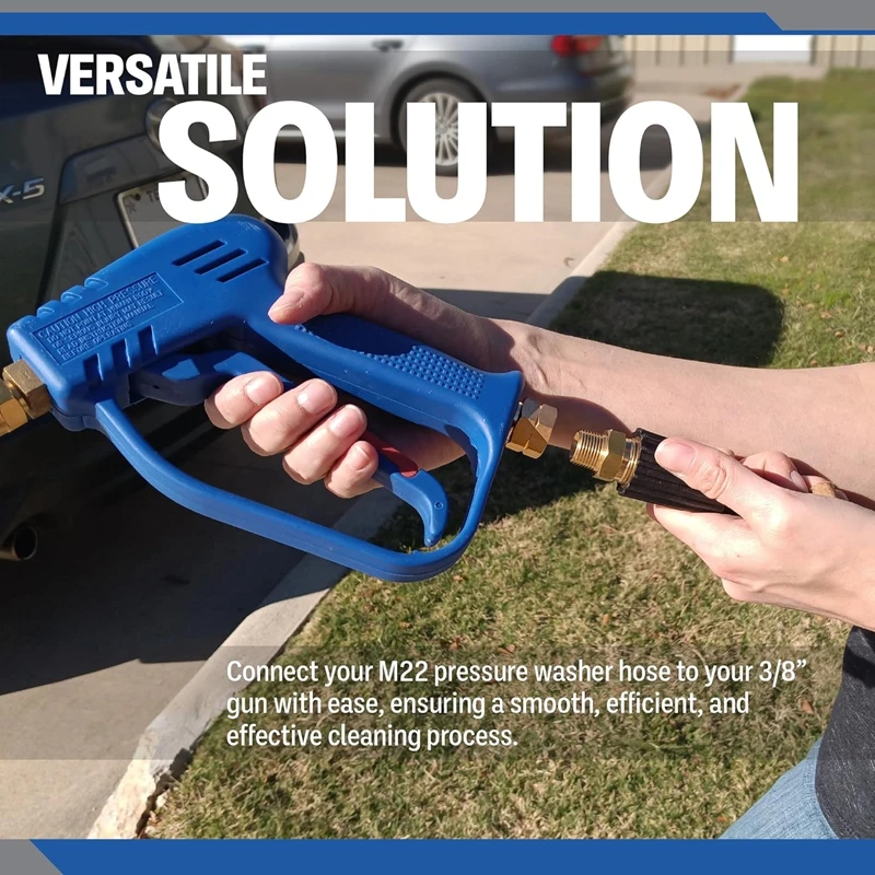 النحاس غسالة الضغط اقتران محول M22-14mm ذكر إلى 3/8 و 1/4 ذكر الموضوع الأنابيب الخارجية عرافة الحلمة المناسب 4500 PSI #5