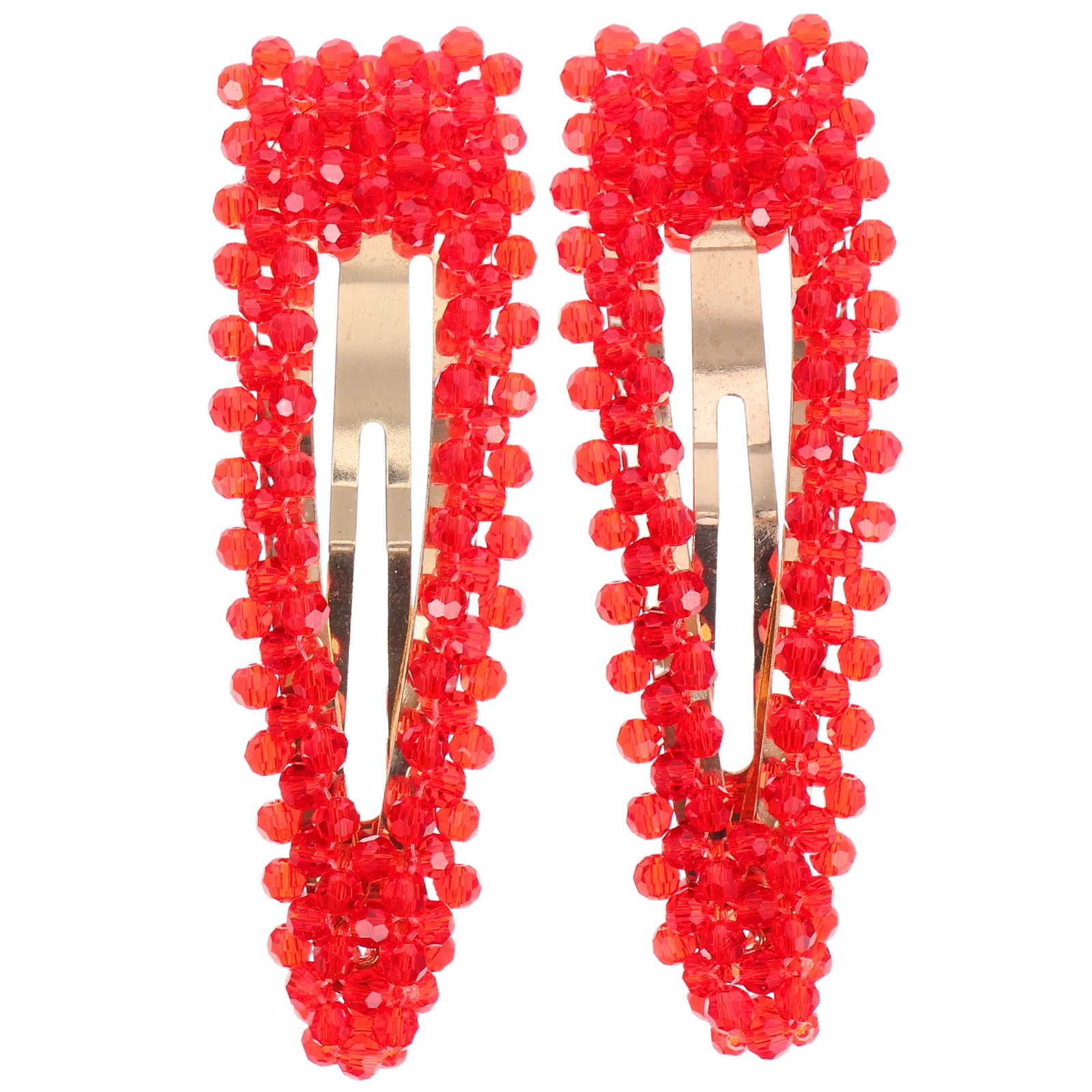 

2 Pcs Hair Barrettes Clip Pearl Accessories Women Clips for Red Styling Miss