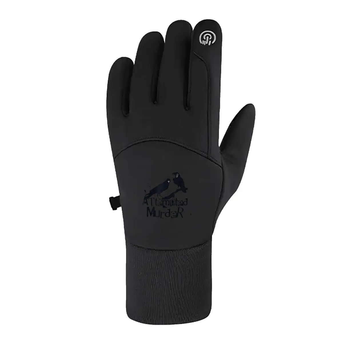 Murder Crows Winter Outdoor Ride Gloves Warm Touch Screen