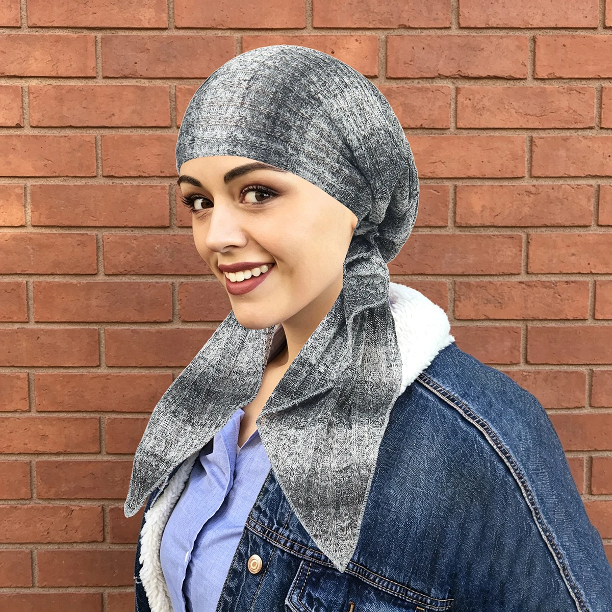 Fashion Hair Loss Head Cover Headwear Turban Headscarf Pre-Tied Bonnet Muslim Hijab Cancer Chemo Cap Soft Elastic Beanie Cap