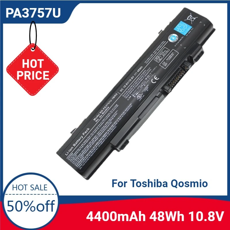 

10.8V 48Wh New Laptop Battery for Toshiba Qosmio PA3757U-1BRS PABAS213 F60 F750 F755 T750 T851 Laptop Battery