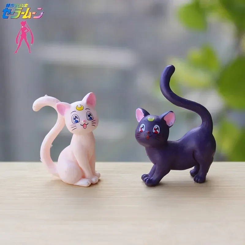 Sailor Moon Kawaii Toys Action Figures Tsukino Usagi Luna Aino Minako Artemis Cat Anime Figure Kids Gift Christmas gift