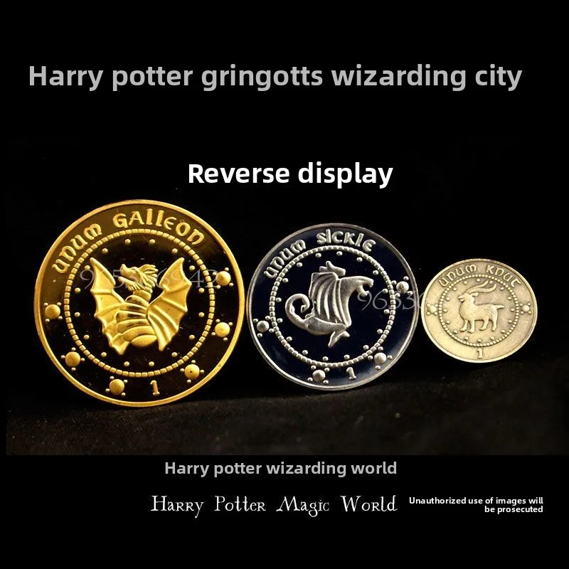 Harry Potter Gringotts Coins Set, Galleon Commemorative Coins Hogwarts Movie Peripherals for Cosplay Collection view 3