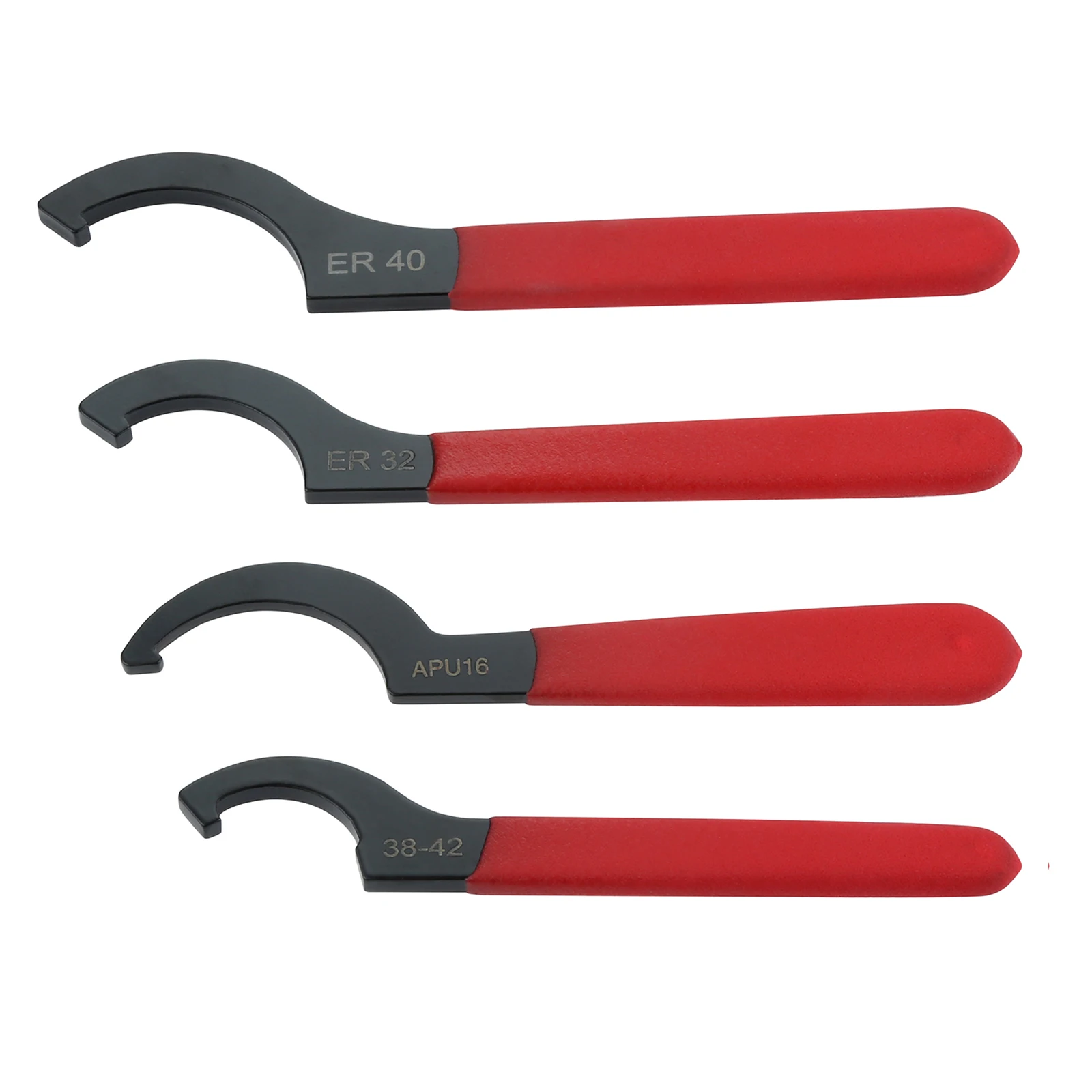 4pcs Universal Adjustment Spanner Wrench Shock Wrench with 4 Sizes 38-42 APU16 ER32 ER40 for Coilovers Shocks Suspension System