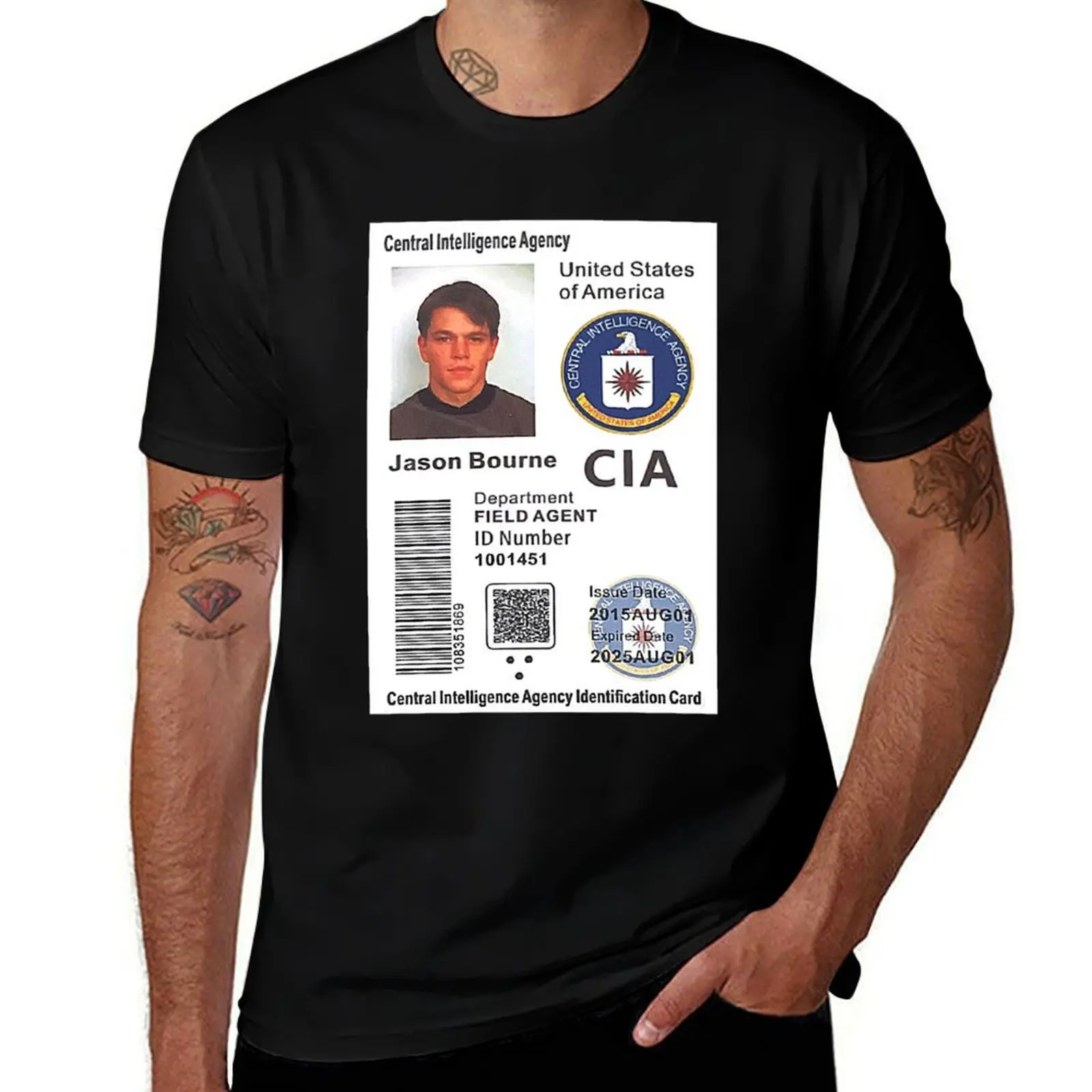 

Gifts For Movie Fan Agent Jason Bourne Id Active Nice Keepsake Mens Best T-Shirt graphics valentines clothes vintage t shirt men