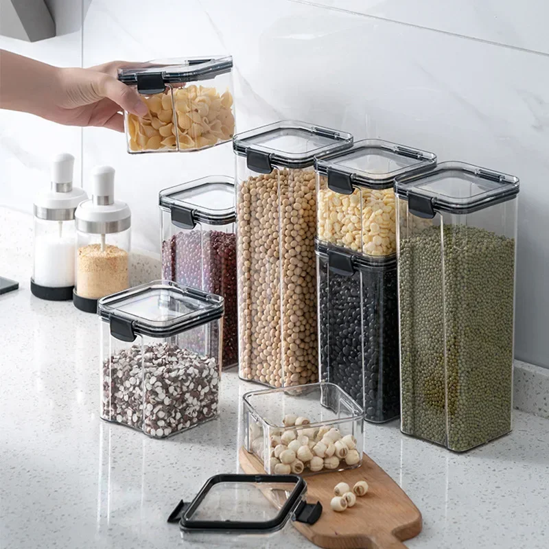 Storage in the Kitchen Storage and Organization Food Container Container for Cereals Home Breadbasket Plastic Organizer Order