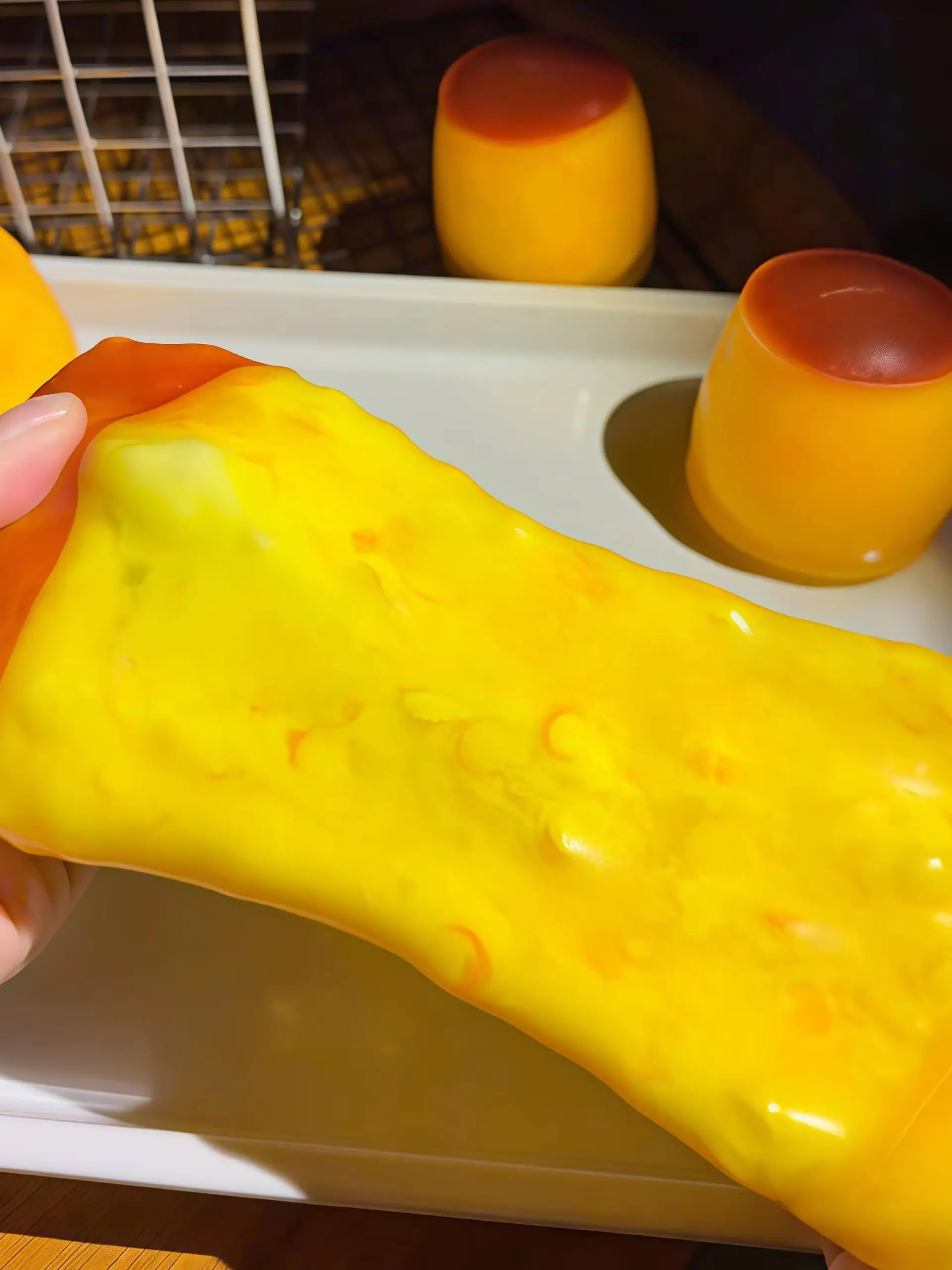 Caramel Pudding Block Squeezing Ball, Squeezing Toy, Stress Relief Toy, Round Block Filled Asmr Adult Stress Relief Toy