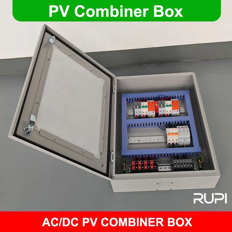 RUIPEIN TX2-2+AC 20KW Solar AC DC Combiner Box 1000V DC 400V AC 3 Phase IP55 Metal PV Distribution Box SPD MCB Grid-Tie System