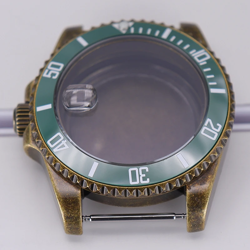 40 mm für Seiko NH35 NH36 GMT NH34 NH38 4R36 Uhrwerk 28,5 mm Zifferblatt Bronze Retro-Uhr SUB-Gehäuse Keramiklünette Saphirglas – Detail 21