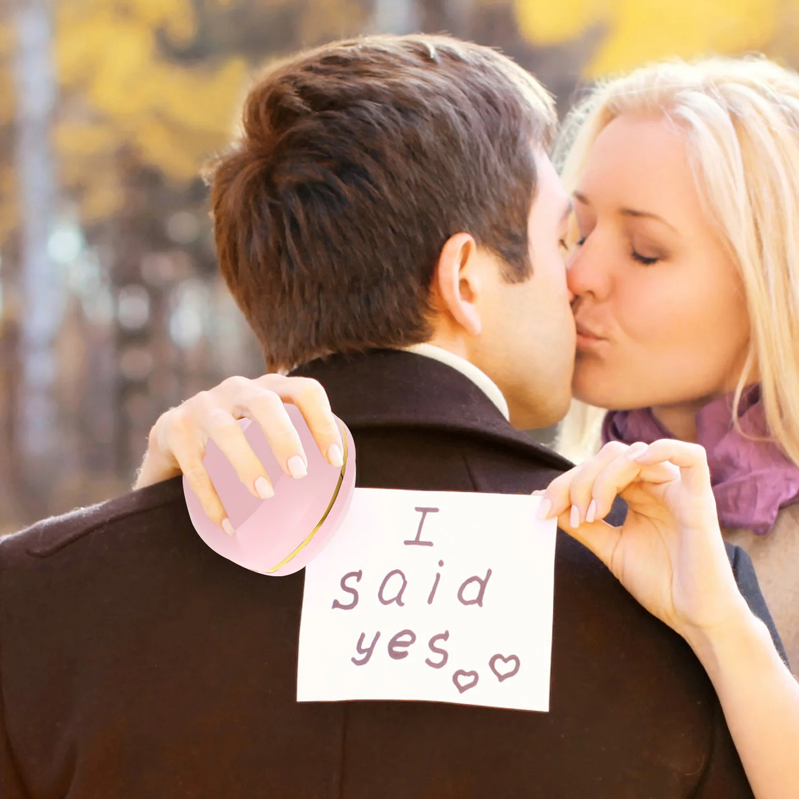 حامل صندوق خاتم Led على شكل قلب لحقيبة تخزين إبداعية لذكرى الزفاف #5