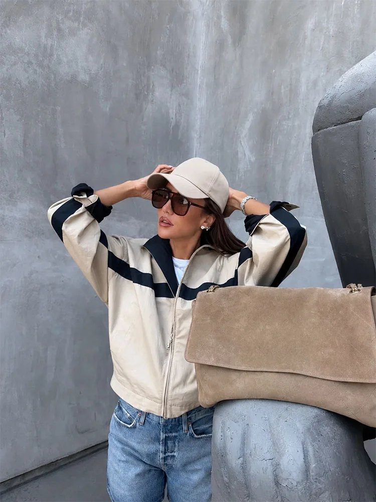 HH Mature Glamorous Charming Khaki Coat Women Spring Autumn Elegant Fit Party Sophisticated Chic Stylish Fashion Wear Jacket