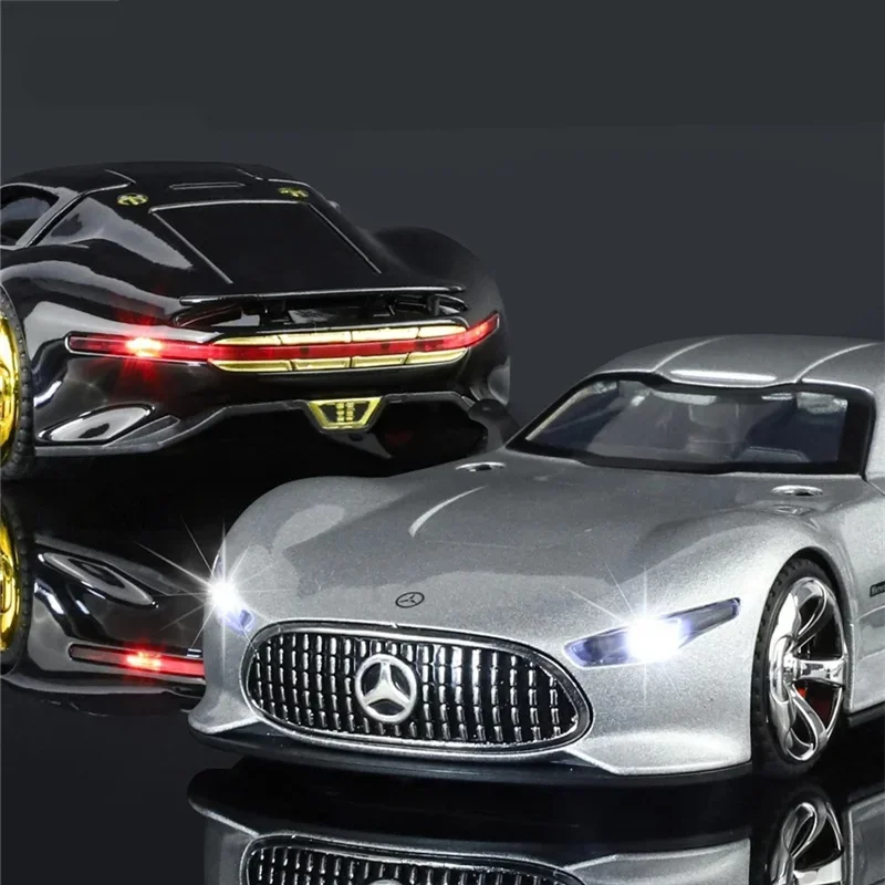 1:32 Benzs Vision GT Alloy Sports Car Model Diecast Metal Racing Car Vehicle Model High Simulation Sound and Light Kids Toy Gift