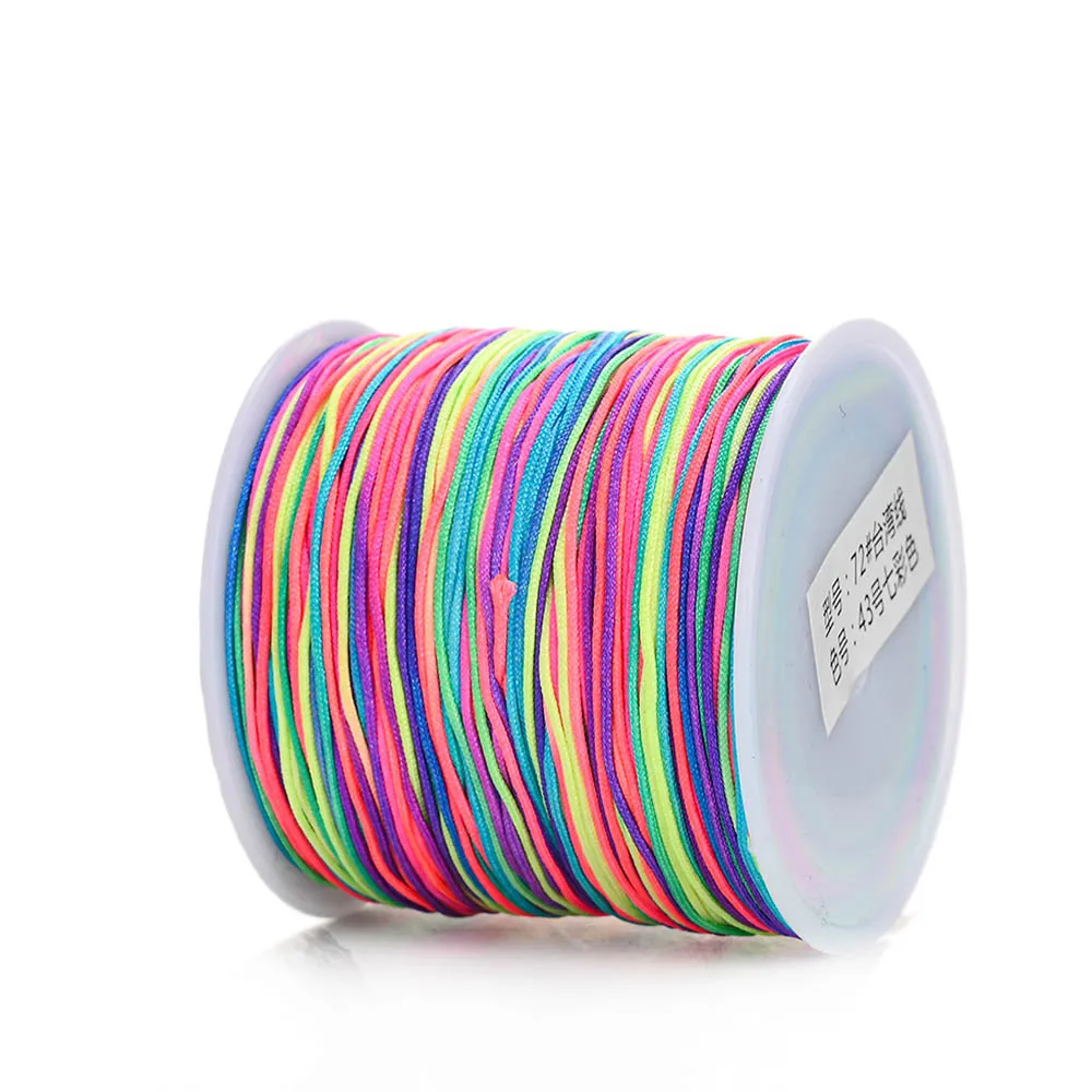 100m/Roll 0.8mm 28 Colors Nylon Thread Cord String for DIY Making Bracelet Necklace Handmade Craft Accessories